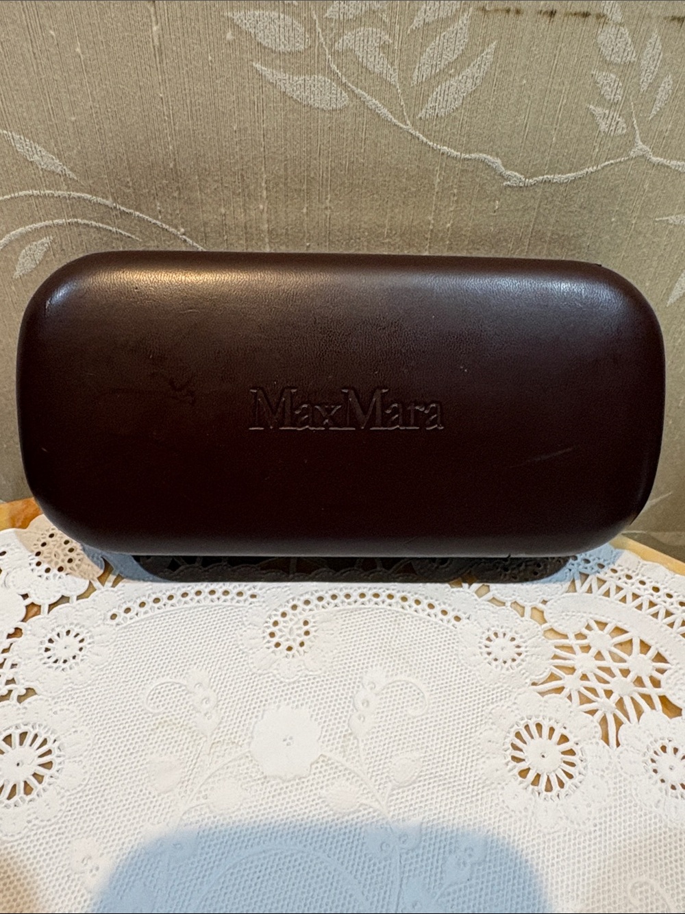 MaxMara Dark Brown Hard Eyewear Case